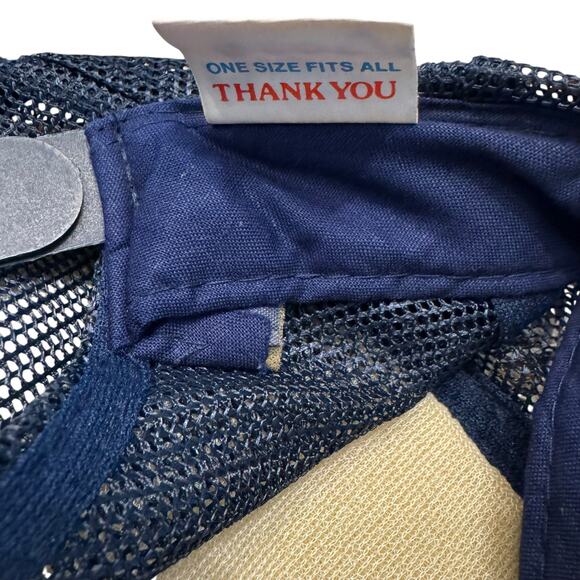 VTG F-15 Fighter Jet Trucker Hat Navy Blue Snapback Mesh Cap Military Aviation - Picture 7 of 8